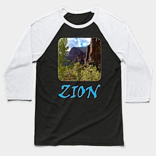 Zion National Park Canyons Baseball T-Shirt